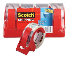TAPE SCOTCH SHIPPING PACKAGING 1.88 IN X 54.6 YD - 4 ROLLS W/DISPRS