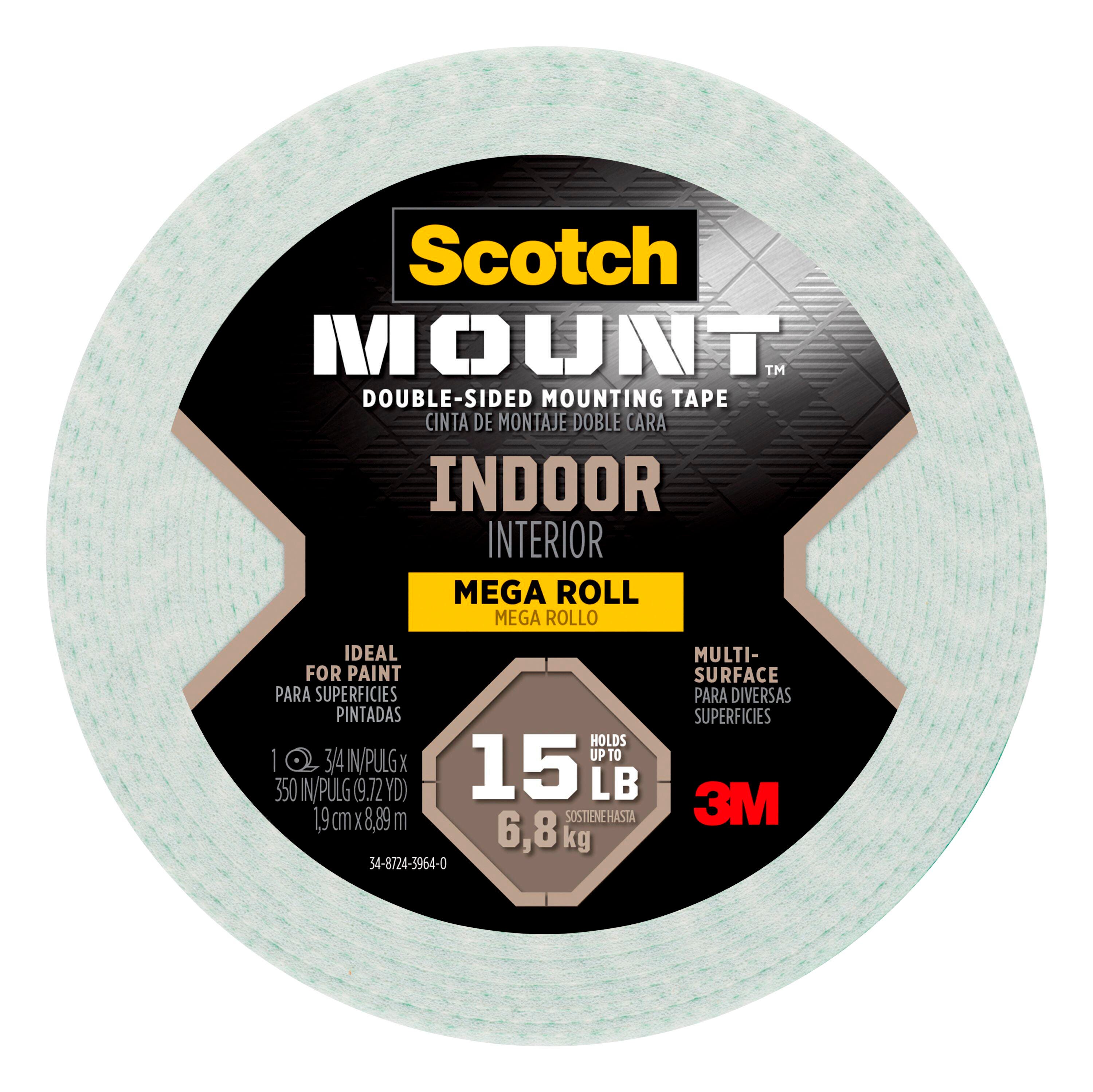 TAPE SCOTCH MOUNTING - 0.75 IN X 350 IN - 1 ROLL
