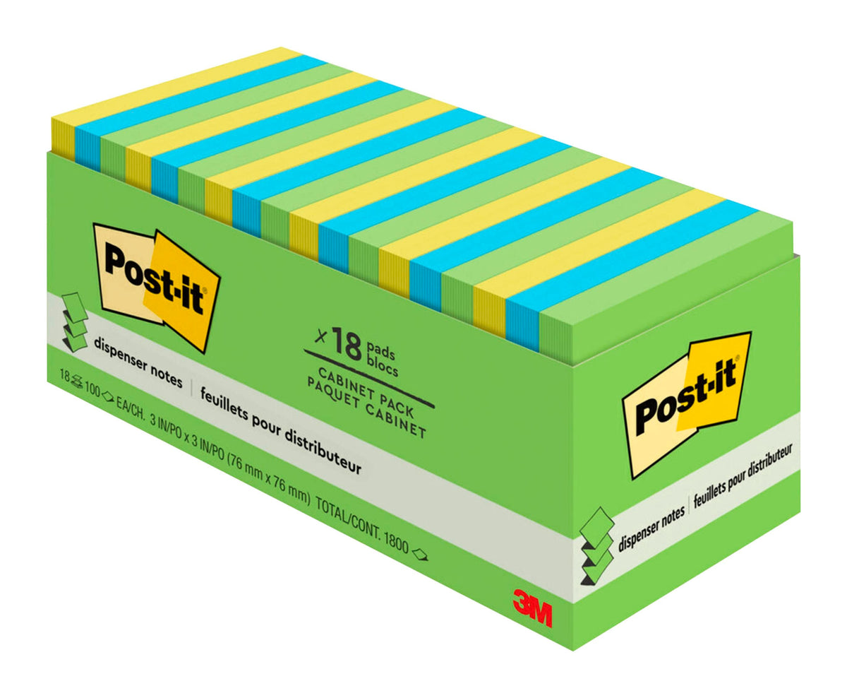 NOTE POST-IT POP UP S 3X3 FLORAL FANTASY COLORS-100 SHT/PAD-18 PDS/PK