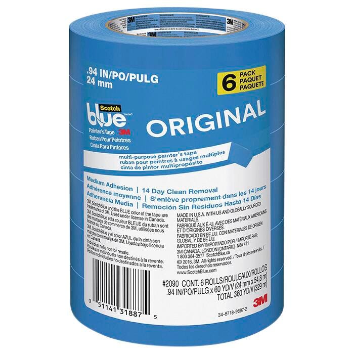 TAPE SCOTCHBLUE PAINTERS 0.94 IN X 60 YD PACK OF 6
