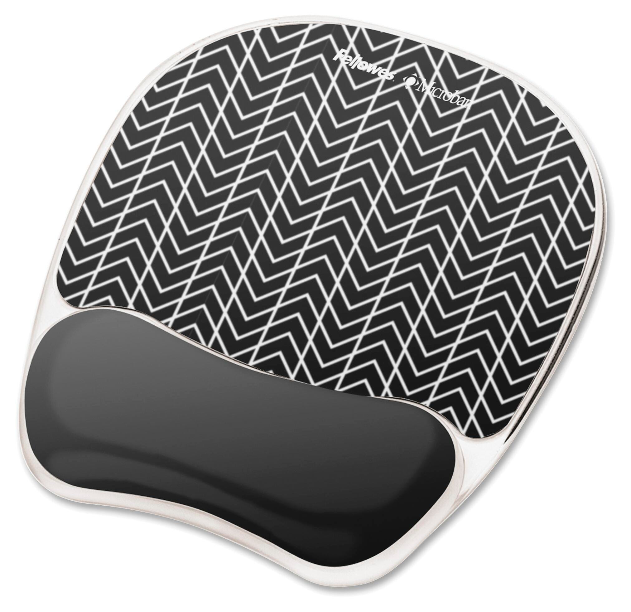 MOUSE PAD GEL W/WRIST REST CHEVRON FELLOWES FEL9549901