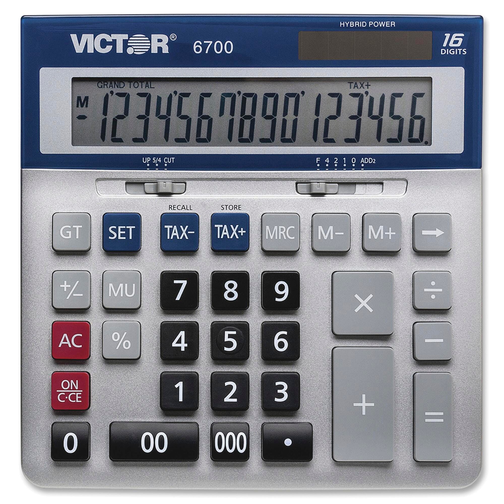 CALCULATOR OFFICE 16-DIGIT SILVER VCT6700