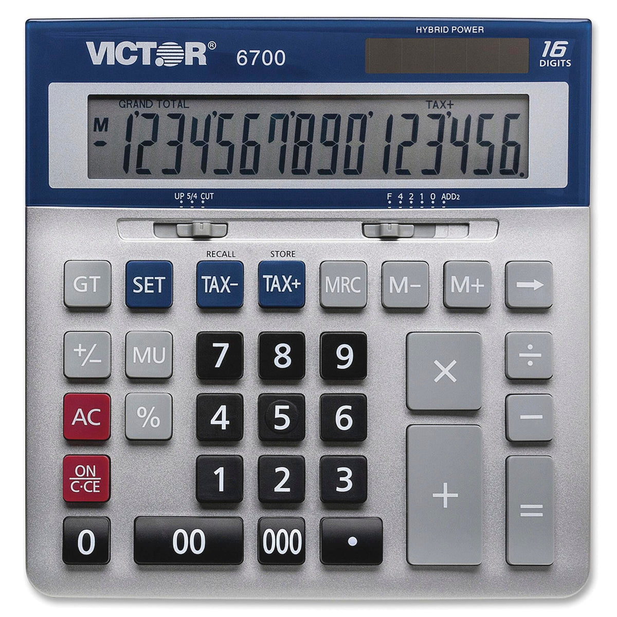 CALCULATOR OFFICE 16-DIGIT SILVER VCT6700