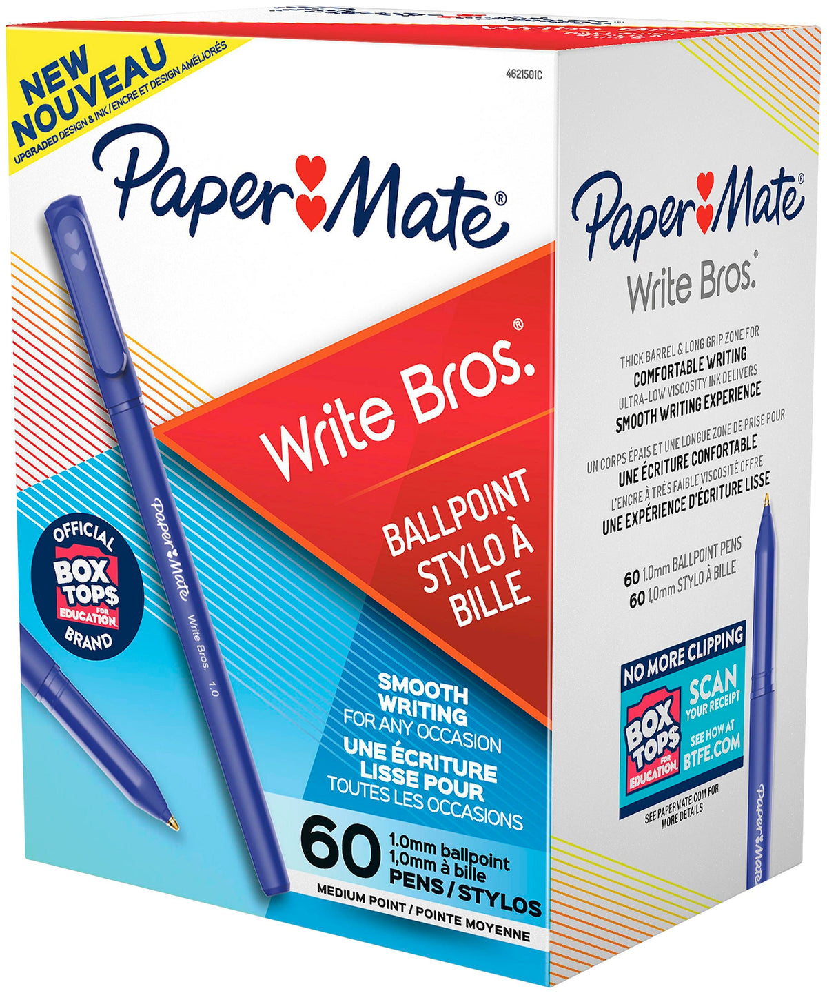 PEN BALLPOINT WRITE BROS. STICK MEDIUM BLUE PACK OF 60