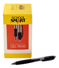 PEN GEL RETRACTABLE SCHOOL SMART BLACK PACK OF 48