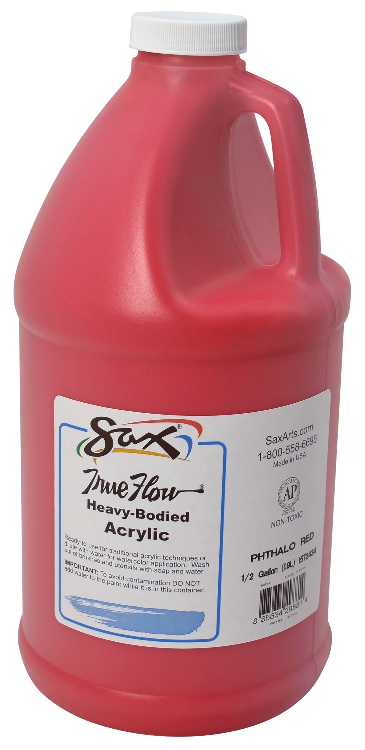 PAINT ACRYLIC HB SAX PHTHALO RED HALF GALLON