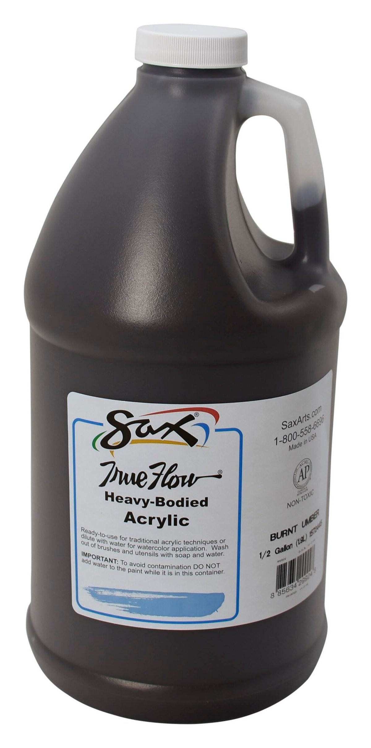 PAINT ACRYLIC HB SAX BURNT UMBER HALF GALLON