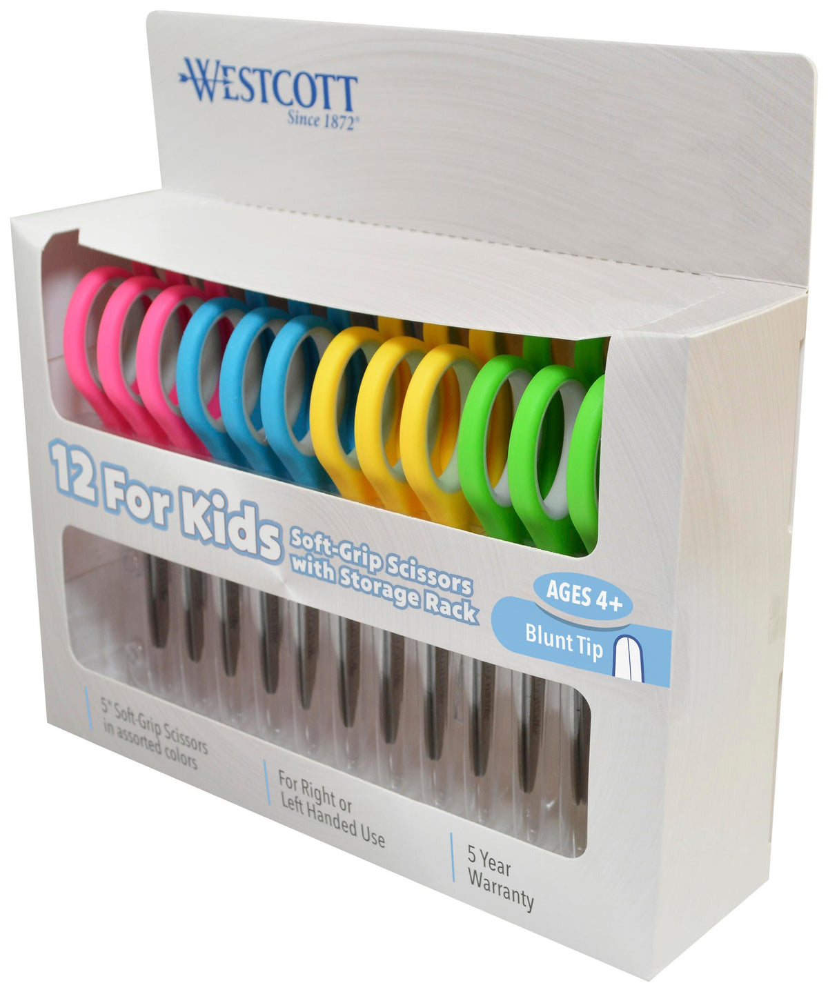 SCISSORS SOFT HANDLE WESTCOTT 5 IN BLUNT PACK OF 12