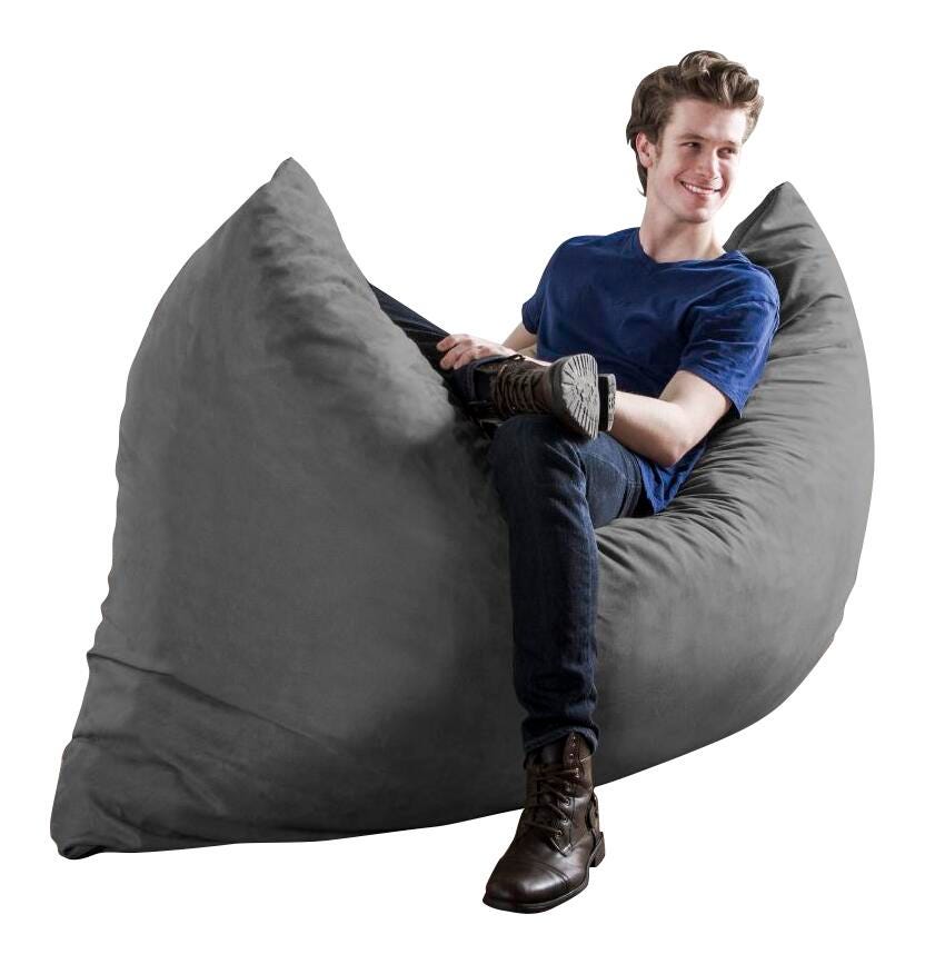 ONEUP INNOVATIONS - JAXX PILLOW BEAN BAG CHAIR - 44 W X 64 D X 15 H IN - SPECIFY COLOR