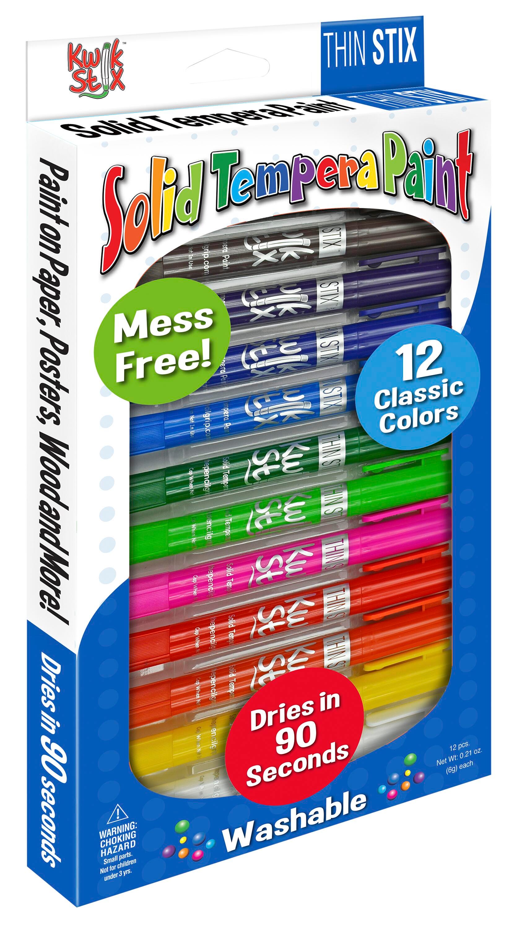 PAINT TEMPERA SOLID THIN KWIK STIX CLASSIC SET OF 12