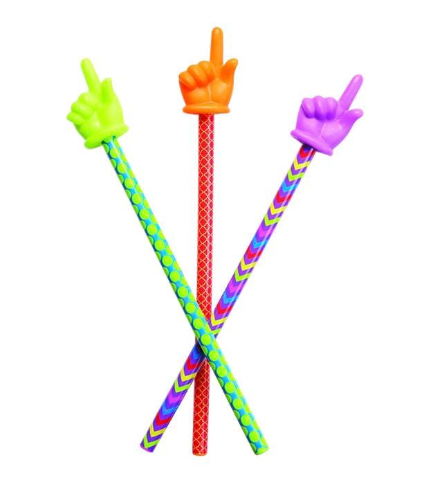 PATTERNED HAND POINTERS- CHEVRON SET OF 3