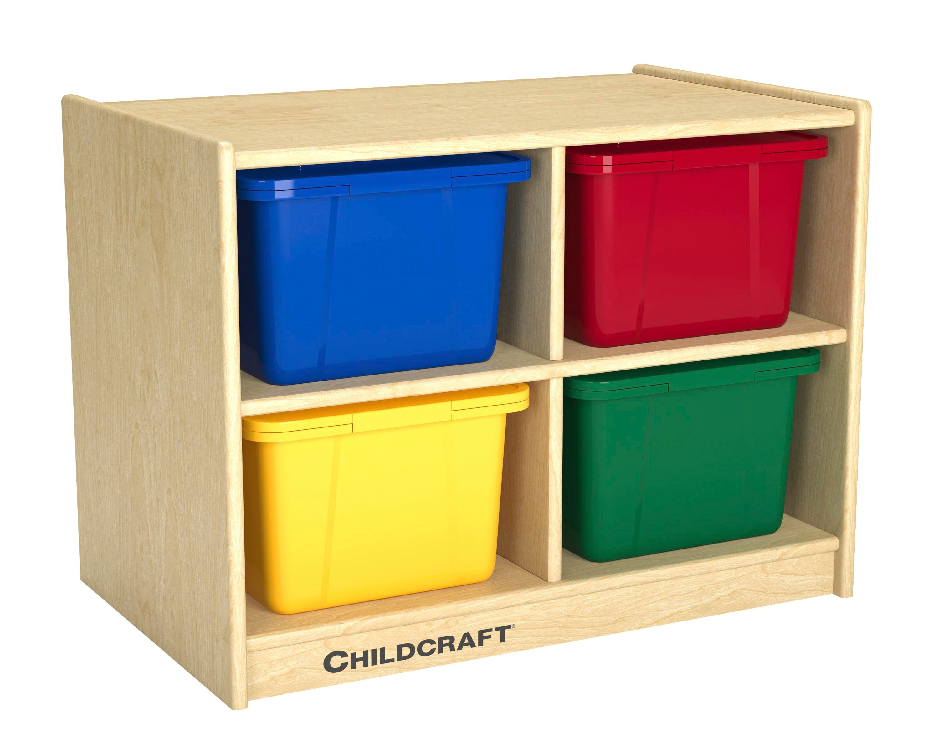KIT CUBBY 4 COMPARTMENT CUBBY WITH ASSORTED COLOR TRAYS AND LIDS