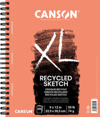 PAD SKETCH RECYCLED XL CANSON SKETCH 9X12 IN 50 LB 100 SHTS