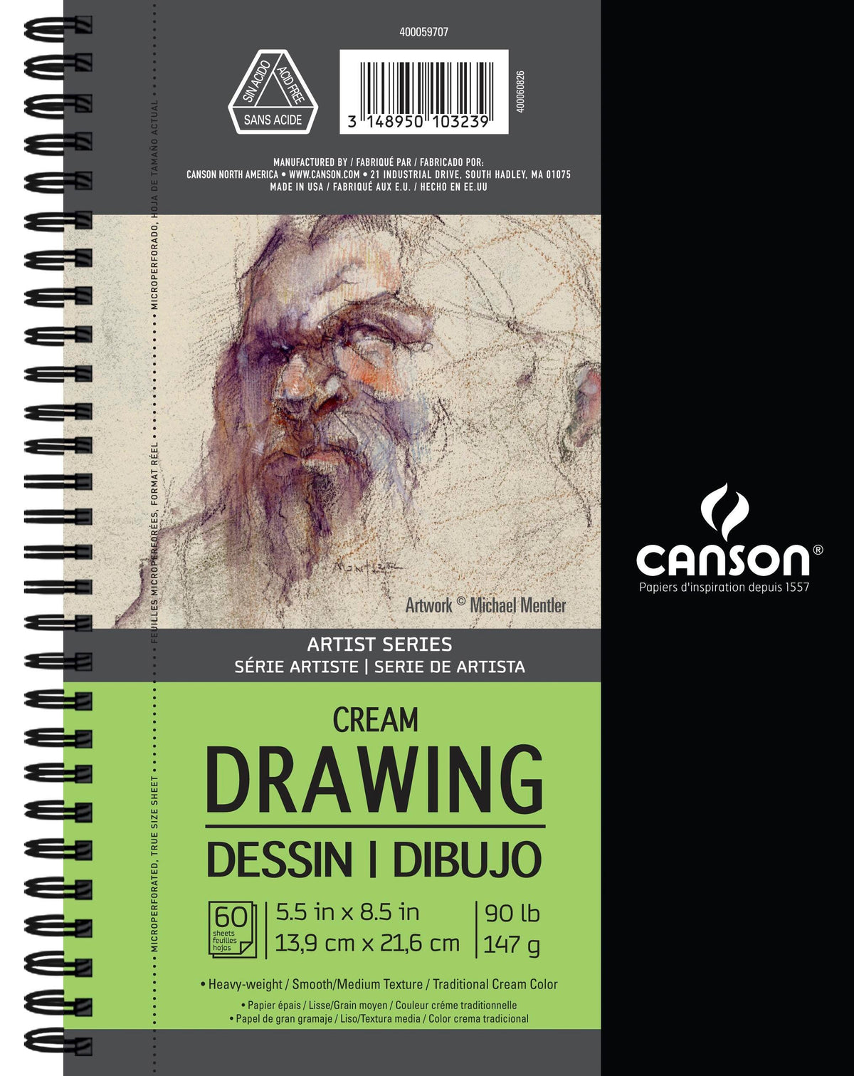 PAD DRAWING ARTIST SERIES CANSON 5.5X8.5 IN 90 LB 60 SHTS