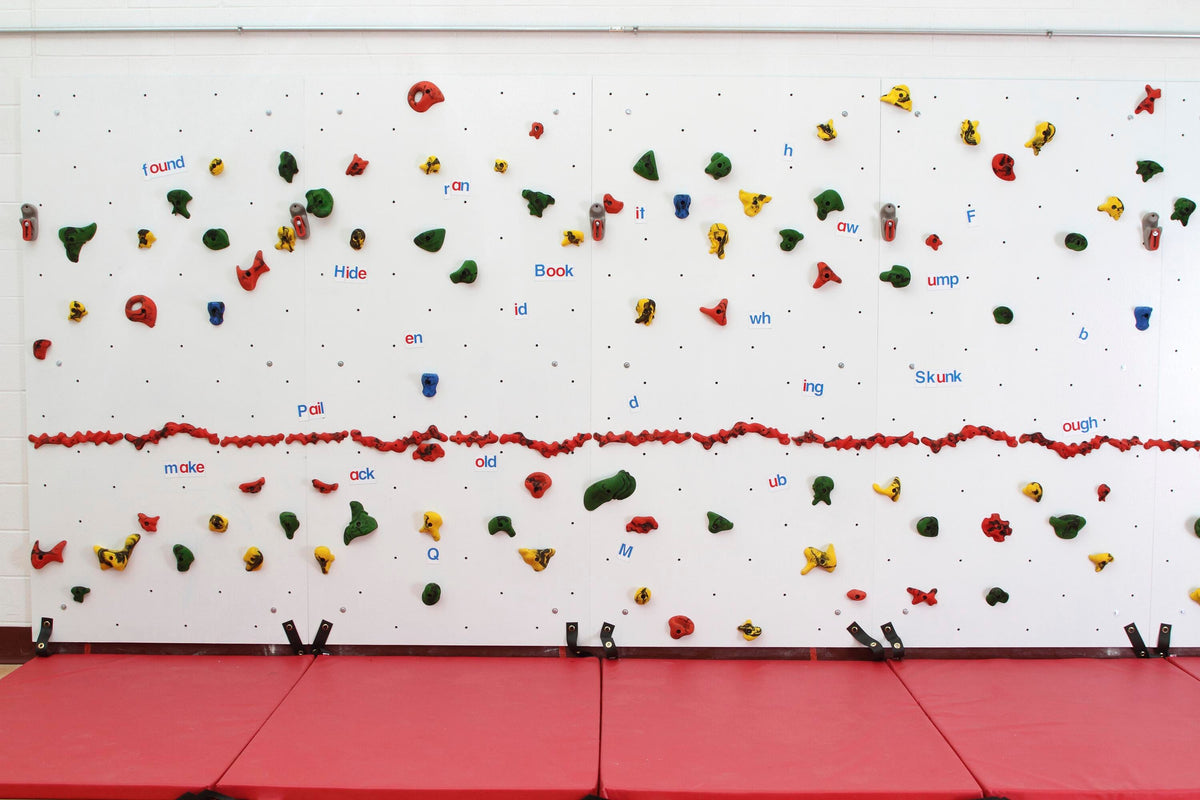 DISCOVERY DRY-ERASE TRAVERSE WALL 8X4 FT PACKAG 2 IN MAT-LOCKING SYSTEM RED