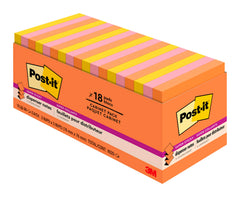 NOTES POST-IT SUPR STCKY POPUP ENERGY BOOST 3X3 18 PADS 90 SHTS/PAD