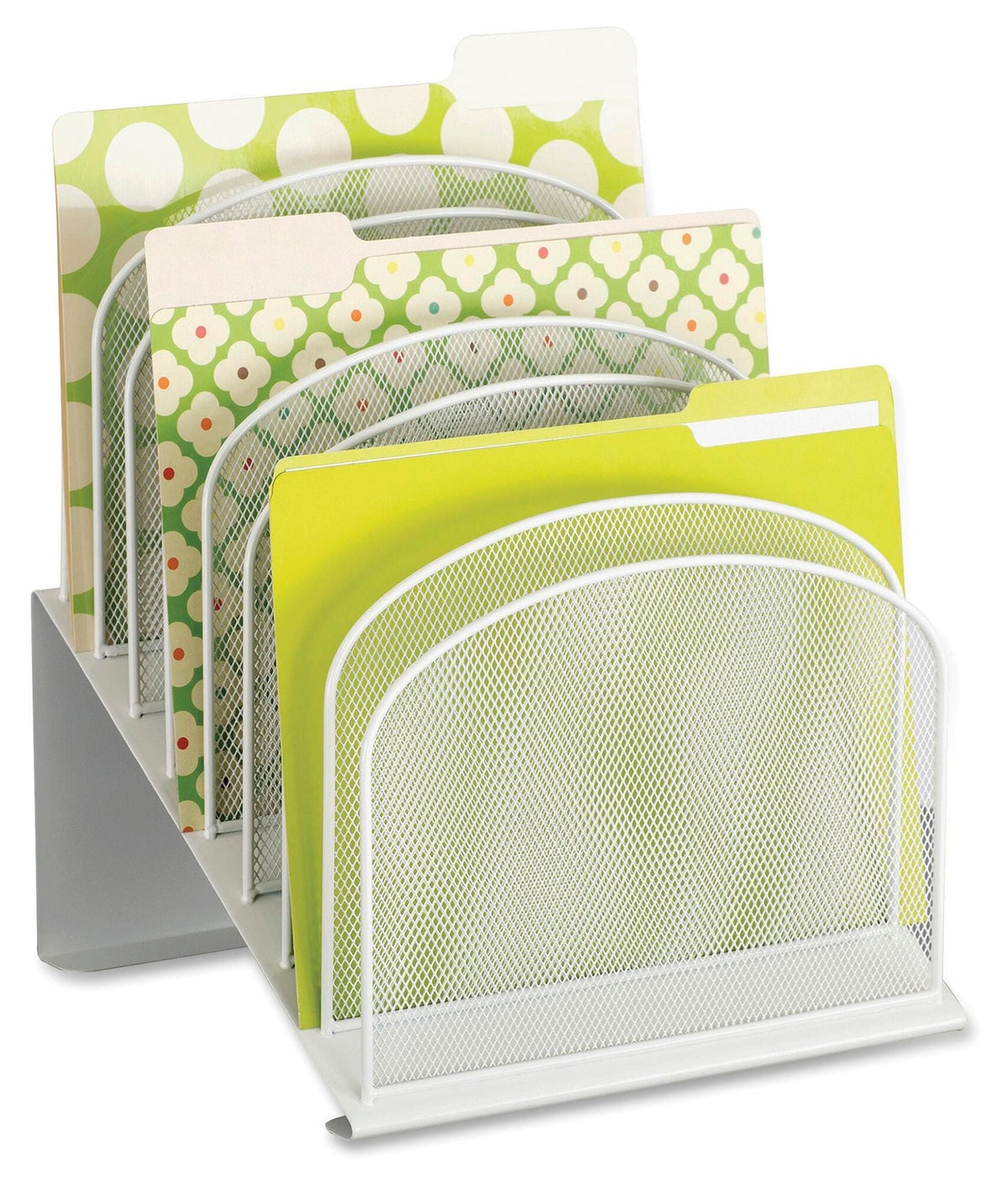 ORGANIZER - SAFCO - ONYX ORGANIZER - EIGHT TIERED SECTIONS - 11-3/4 W X 10-3/4 D X 14 H IN - WHITE COLOR