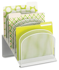 ORGANIZER - SAFCO - ONYX ORGANIZER - EIGHT TIERED SECTIONS - 11-3/4 W X 10-3/4 D X 14 H IN - WHITE COLOR