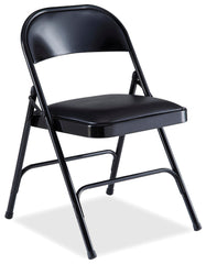 CHAIR - FOLDING - PADDED SEAT - BLK