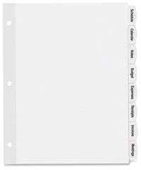 DIVIDERS TAB EZPEEL 8 TAB WHITE 20 SETS AVE14435