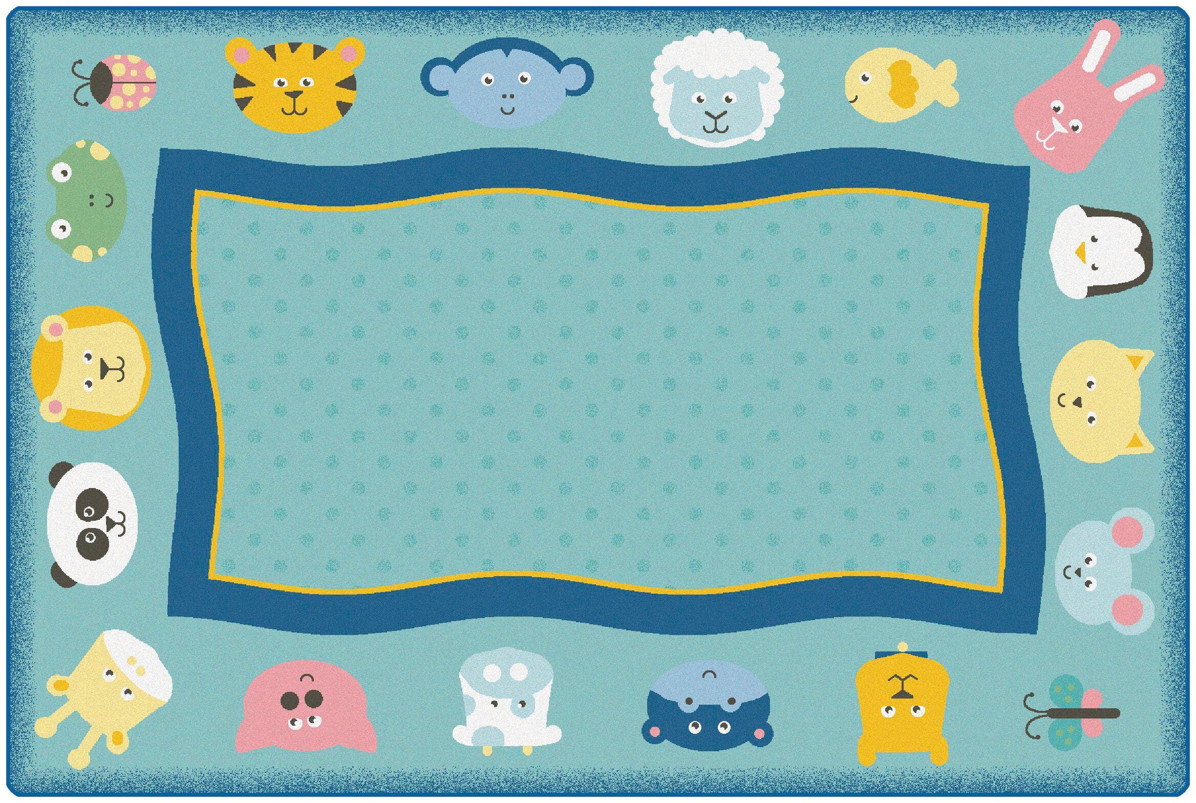 CARPETS FOR KIDS - KIDSOFT QUIET TIME ANIMAL - 4 FT X 6 FT RECTANGLE