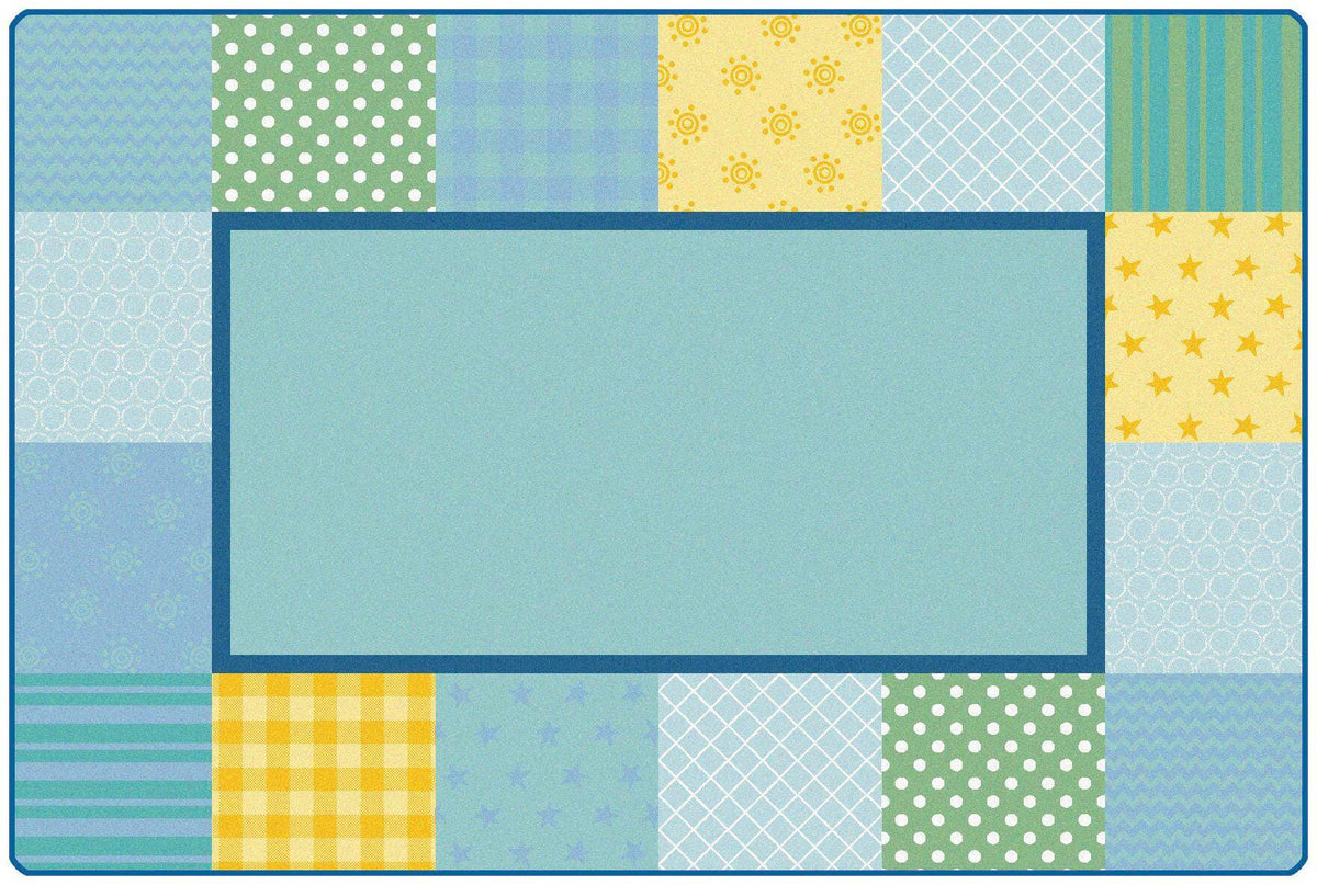 CARPETS FOR KIDS - KIDSOFT PATTERN BLOCKS - 4 FT X 6 FT RECTANGLE - SOFT