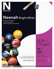 PAPER CARDSTOCK BRT WHITE 8.5X11 IN 65 LB 100 SHTS