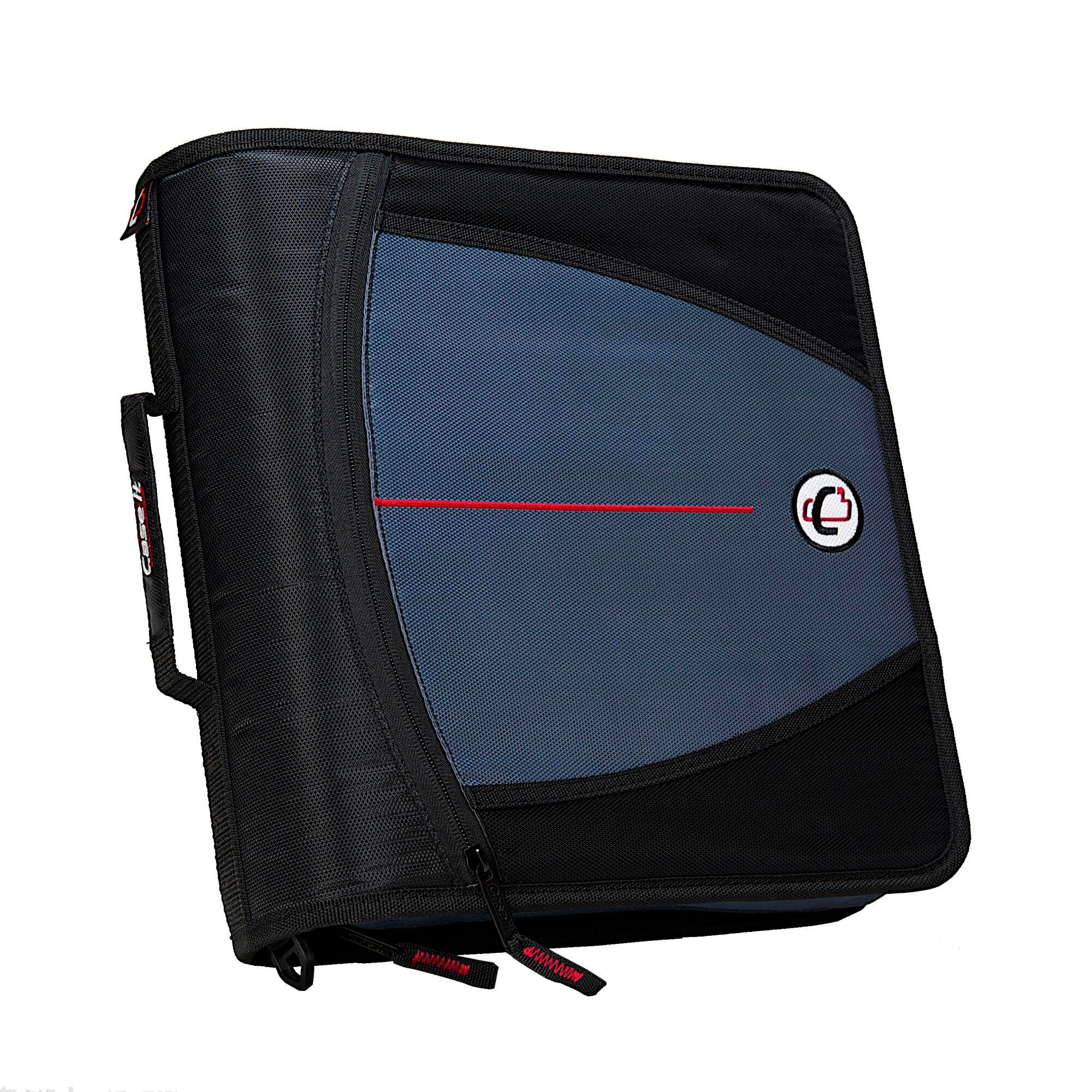BINDER ZIPPER O-RING W/TABS 3IN JET BLACK