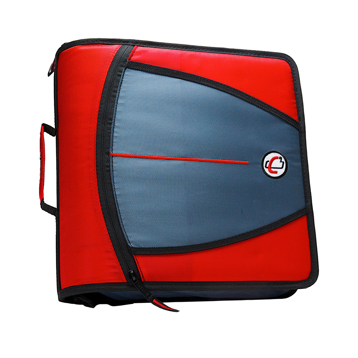 BINDER ZIPPER O-RING W/TABS 3IN FIRE ENGINE RED