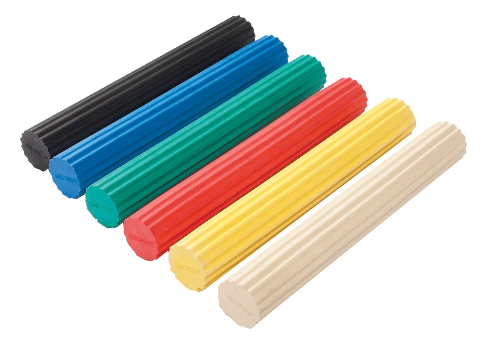 CANDO TWIST-N-BEND FLEXIBLE EXERCISE BAR - 12IN - TAN-BLACK - SET OF 6