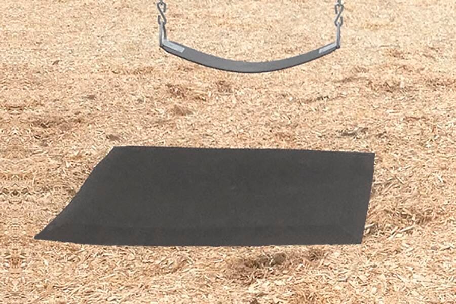 PLAYGROUND - ACTION PLAY SYSTEMS WEAR MAT - 40 X 40 X 1-1/2 IN - BLACK