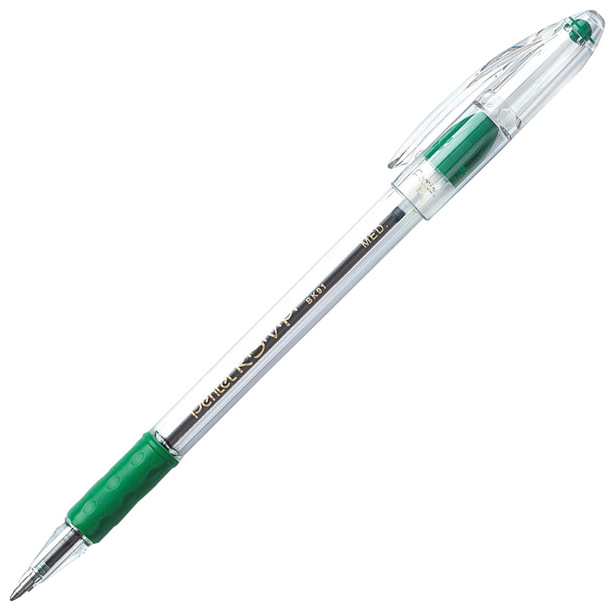 PEN BALLPOINT RSVP MEDIUM 1.0MM GREEN PACK OF 12