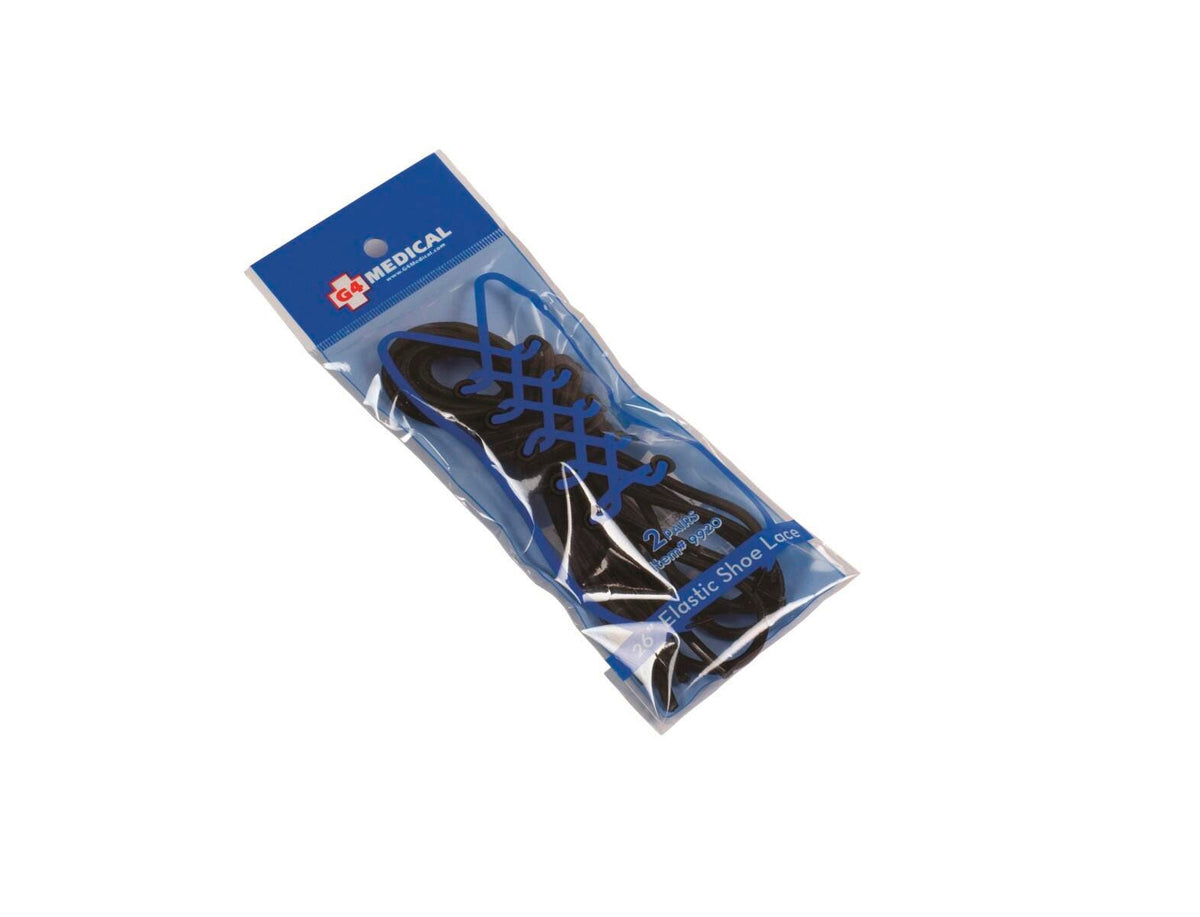 SHOE LACES ELASTIC BLACK PACK OF 4 EACH