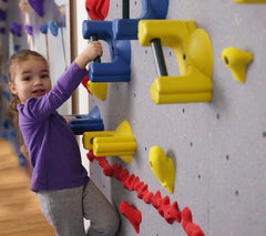 WEEKIDZ TRAVERSE WALL 6 FT 10 IN X4 PACKAGE WITH 2 IN MAT-LOCKING SYSTEM BLUE