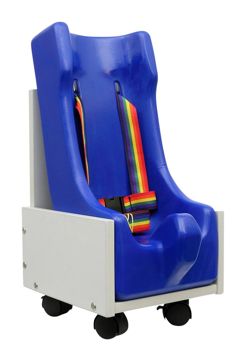 SKILLBUILDERS 2-PIECE MOBILE FLOOR SITTER WITH WOOD BASE - MEDIUM