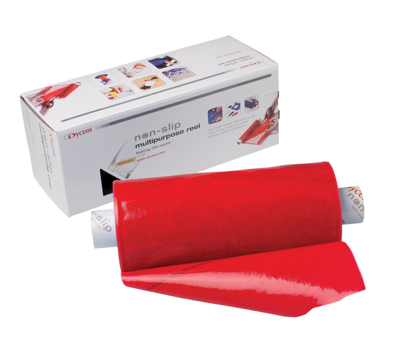 DYCEM NON-SLIP MATERIAL - ROLL - 8 INX10 YD - RED