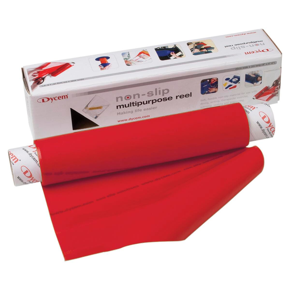 DYCEM NON-SLIP MATERIAL - ROLL - 8 INX6-1/2 FT - RED