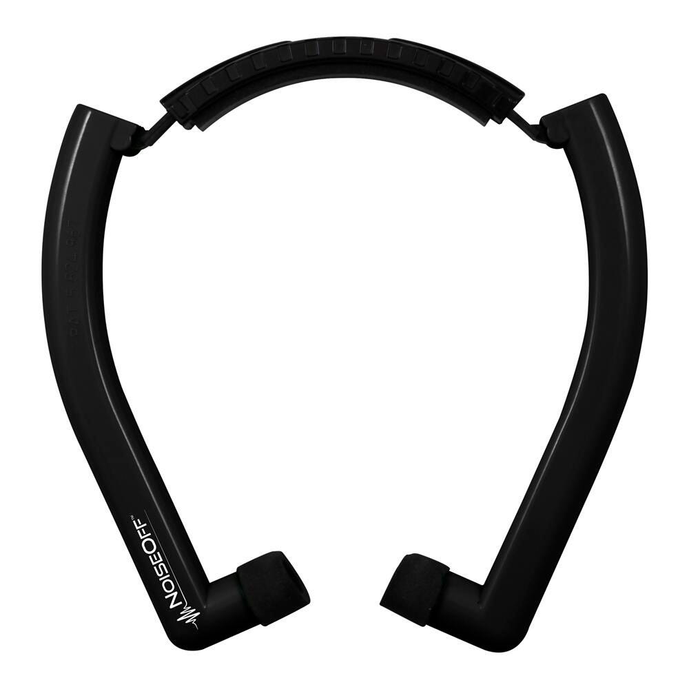 NOISE OFF - BLACK DESIGNED FOR COMFORT WITH A SUPERIOR NOISE REDUCTION RATING NRR OF 26 DECIBELS NOISEOFF IS LIGHTWEIGHT AND COMPACT HAS AN ADJUSTABLE HEADBAND