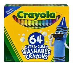 CRAYONS ULTRA CLN WASH CRAYOLA STANDARD W/ SHARPENER ASST COLORS SET OF 64