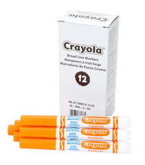 MARKERS ULTRA CLN WASH CRAYOLA BROAD LINE ORANGE REFILL PACK OF 12
