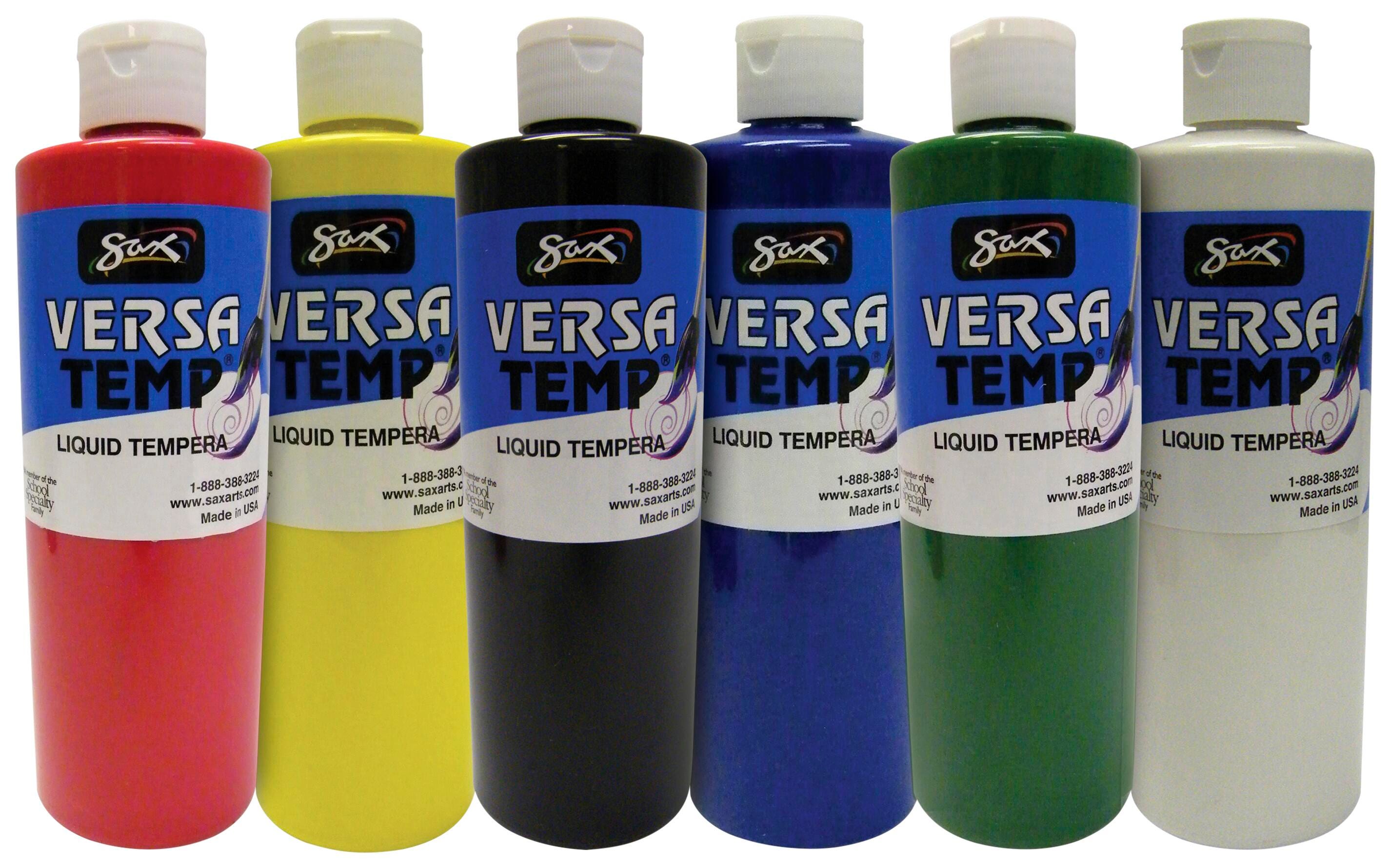 PAINT TEMPERA HB SAX VERSATEMP PINT ASST COLORS SET OF 6