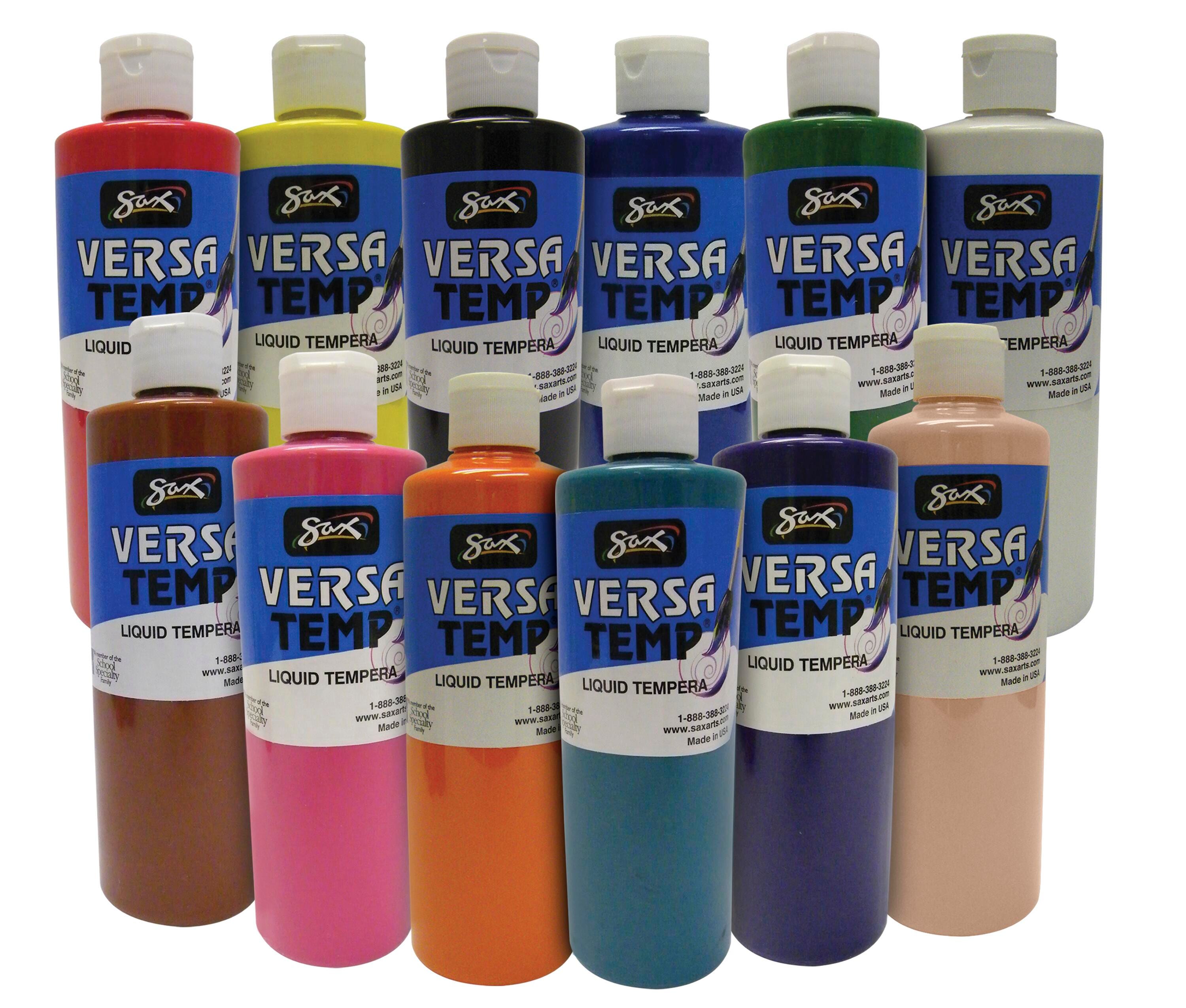 PAINT TEMPERA HB SAX VERSATEMP PINT ASST COLORS SET OF 12