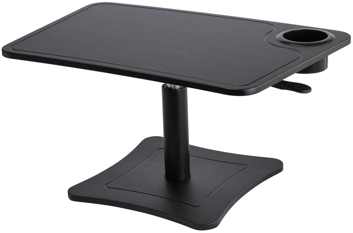 HIGH RISE HEIGHT ADJUSTABLE LAPTOP STAND W/STORAGE CUP - BLACK
