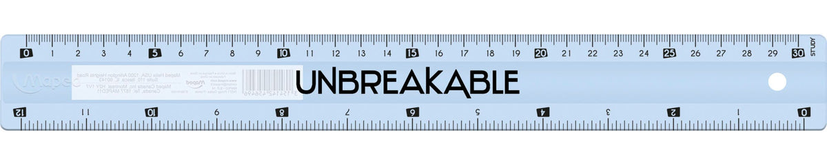 RULER UNBREAKABLE MAPED 12 IN