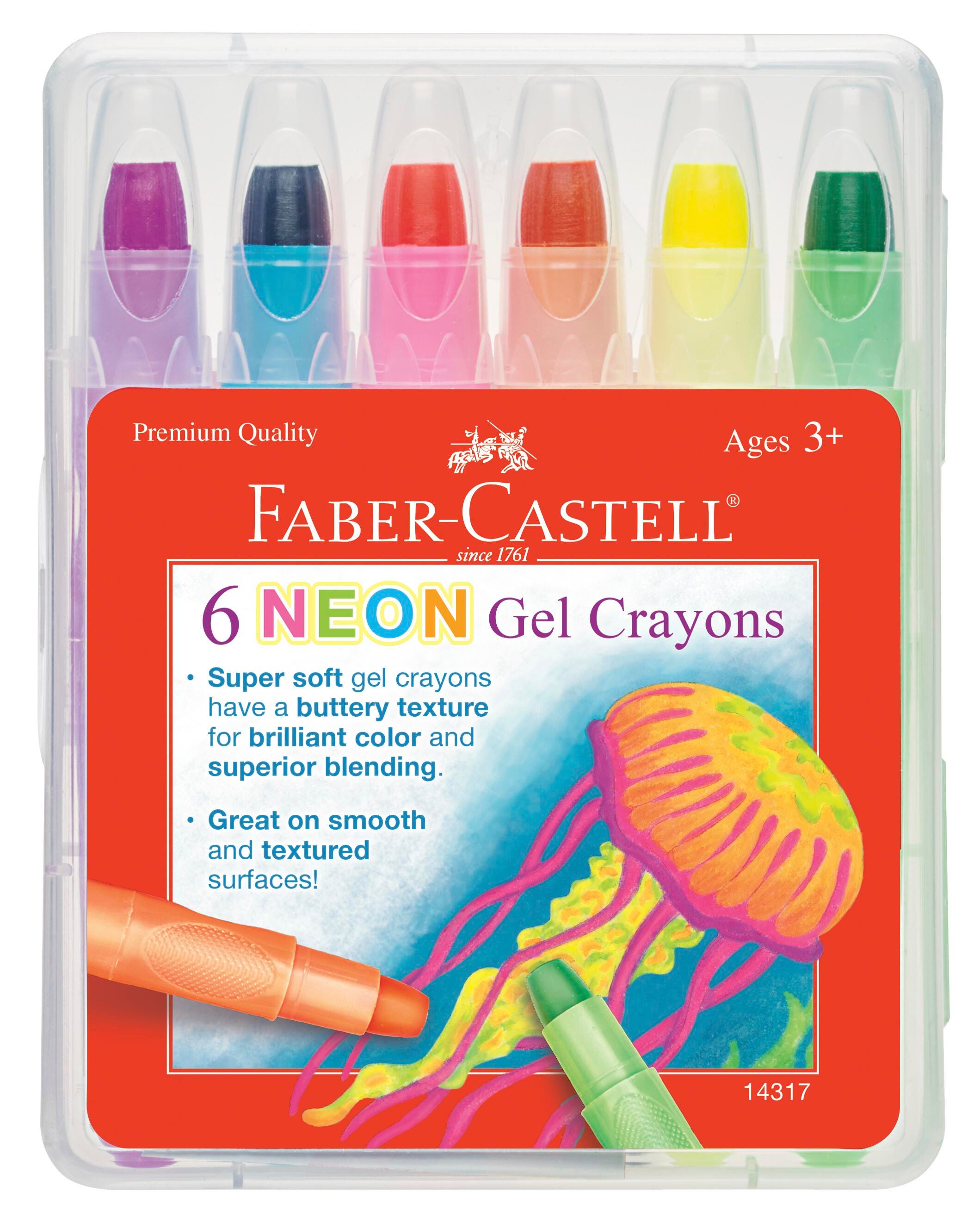 CRAYONS GEL FABER-CASTELL ASST NEON SET OF 6
