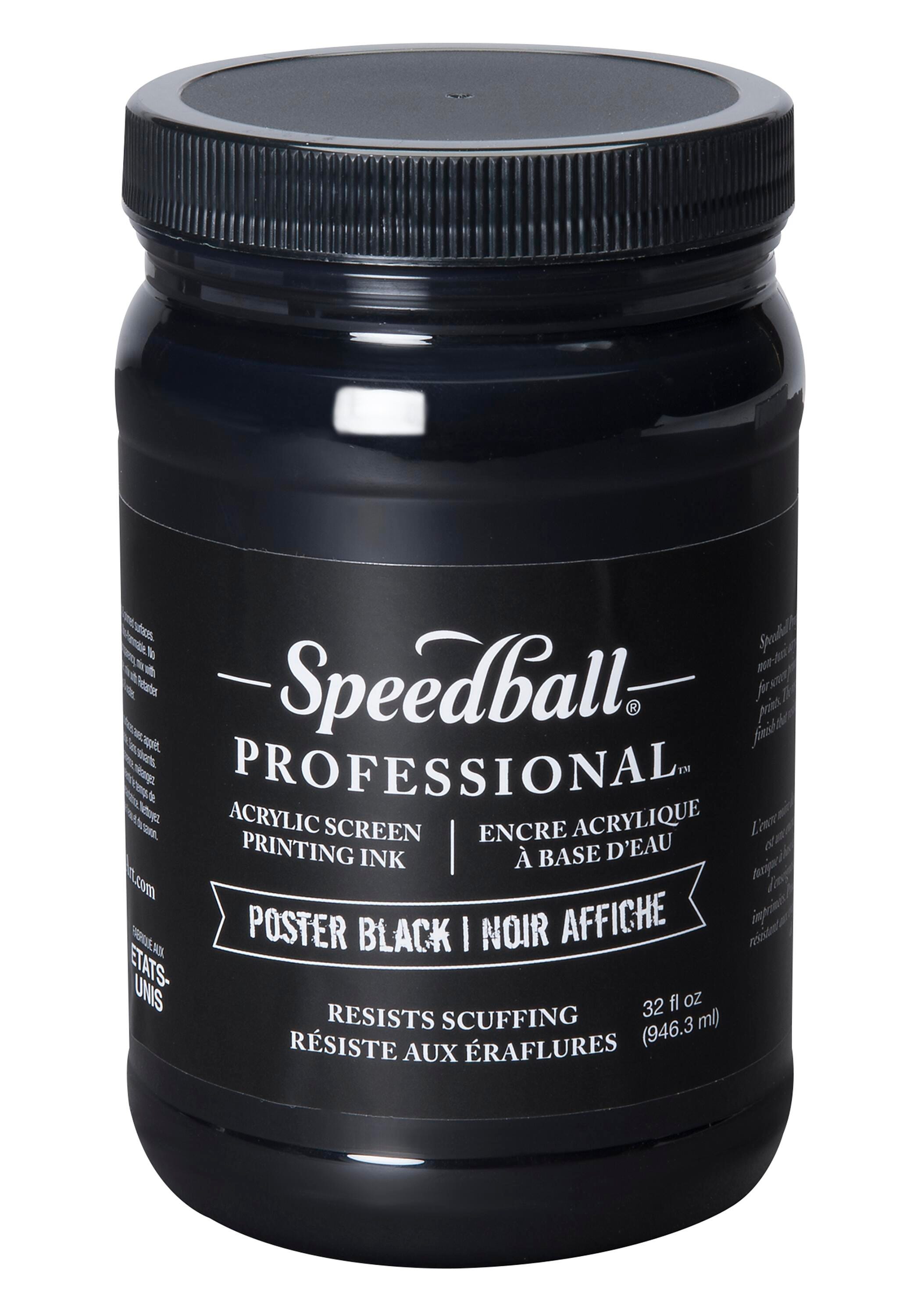 INK SCREEN PRINTING ACRYLIC SPEEDBALL QUART POSTER BLACK