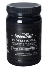 INK SCREEN PRINTING ACRYLIC SPEEDBALL QUART POSTER BLACK