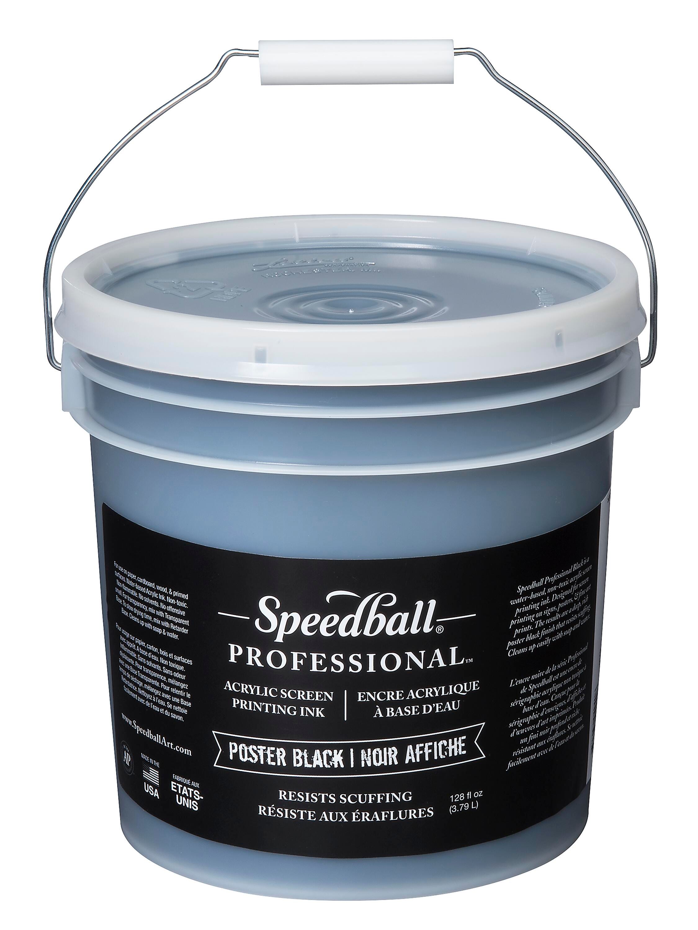 INK SCREEN PRINTING ACRYLIC SPEEDBALL GALLON POSTER BLACK