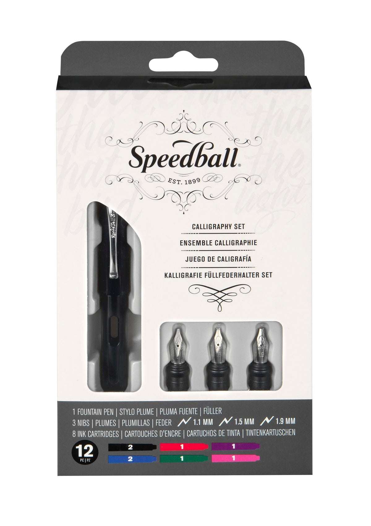 PEN CALLIGRAPHY FOUNTAIN SPEEDBALL SET OF 12