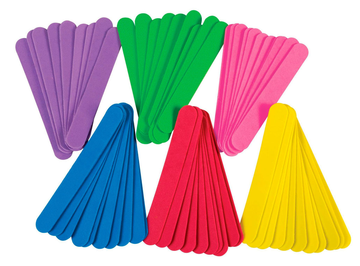 WONDERFOAM JUMBO KRAFT STICKS ASSORTED COLORS SET OF 100